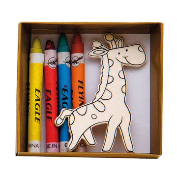 4 Magnets en Bois avec Crayons SAFARIET