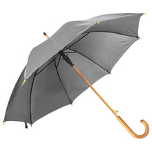 Parapluie automatique polyester 190t, manche bois cloudy