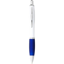 Stylo bille avec corps blanc et grip coloré Nash