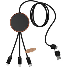 SCX.design C40 5-in-1 rPET light-up logo charging cable and 10W charging pad