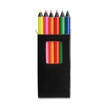 Boîte à crayons avec 6 crayons de couleur