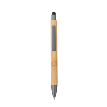 Stylo bille en bambou avec finitions mattes