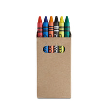 BOREAL Set of 6 wax crayons in a recycled cardboard box