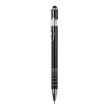 BORNEO Pointer pen with push button in metal body and designer clip