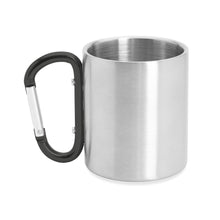 GUAYA Double-walled metal mug with carabiner handle available in different colors
