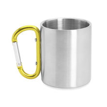 GUAYA Double-walled metal mug with carabiner handle available in different colors
