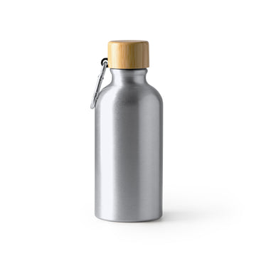 GELDA Aluminium bottle with carabiner and bamboo lid