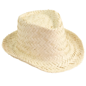 Unisex short brim wicker hat jamaica