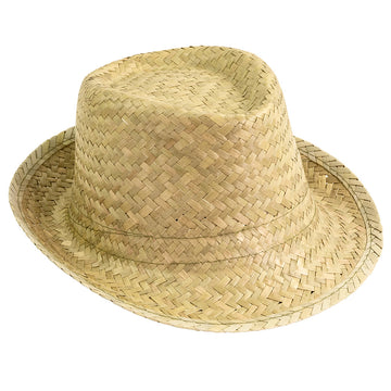 Unisex short brim wicker hat jamaica