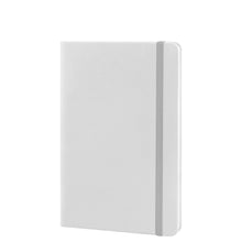 A5 notebook with pu cover & elastic band, 96 cream striped sheets lined